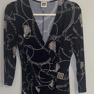 Anne Klein Women Blue White Size 8 NWT Rope Design Nautical